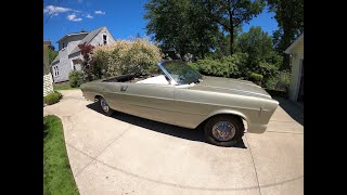 1966 Ford Galaxie 500 convertible restoration part 126 lining up panels & a ride in it