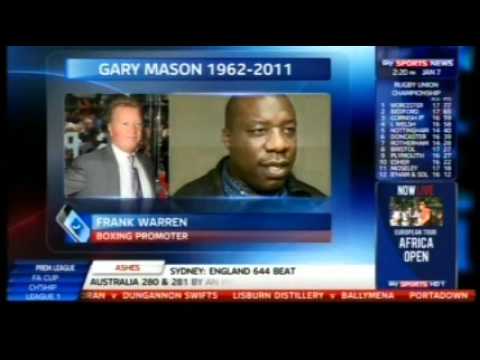 Frank Warren On Death Of Gary Mason