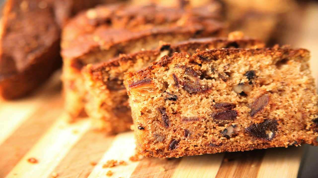 Walnut And Date Cake - Homemade Fruit & Nut Cake By Archana - Valentine