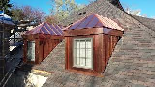Customer Copper Sheet Metal Fabrication, Roof Replacement, & Siding Replacement