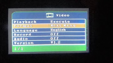 Aomway commander V1 menu DVR Anglais