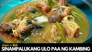 SINAMPALUKANG ULO PAA NG KAMBING | SINAMPALUKANG KAMBING  | How to Cook GOAT HEAD Delicious Recipe