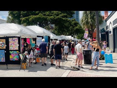Las Olas Art Fair Fort Lauderdale 4k Video Walk