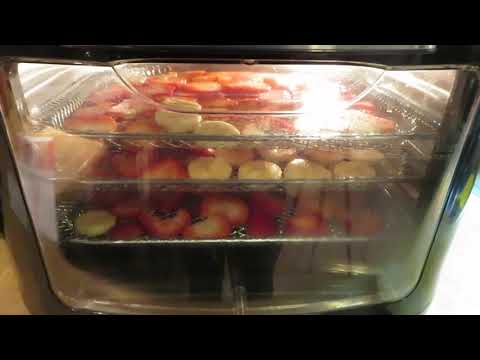 dehydrating-strawberries-and-bananas-in-the-power-airfryer-pro
