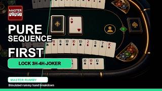 Master Rummy: Beginner Mistake: No Pure Sequence | English Simulated Rummy Example