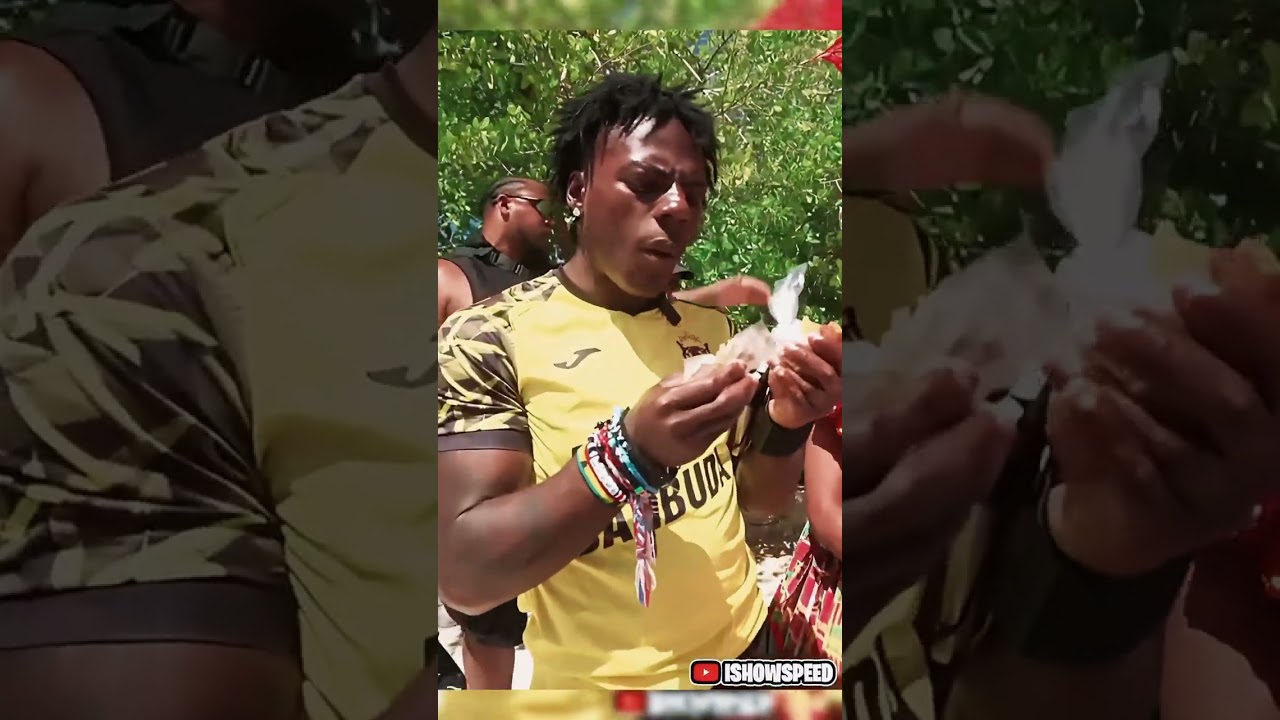 Speed Tries Local Food From Antigua #ishowspeed #shorts #edit