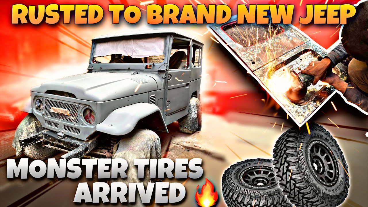 Toyota Fj-40 Body Work Complete Ft Monsters Tires Arrived