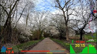 30 minute Spring Classics Indoor Cycling Workout #5 Speed Display 4K Video