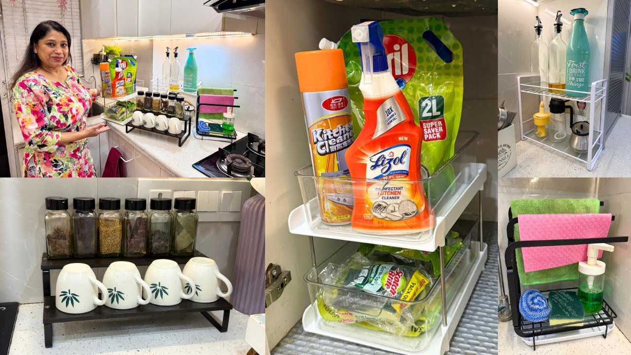 Top 5 New Kitchen Organiser |  Kitchen Counter Top, Corners & Cabinets || Indian Mom Studio