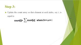 Counting Sort Algorithm Part 2