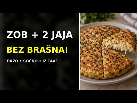 1 ŠOLJA ZOBI + 2 JAJA! Brzi doručak bez brašna iz jedne tave