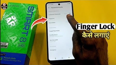 How To Set Fingerprint Lock in Infinix Smart 8 HD | Infinix Smart 8 HD में Finger Lock कैसे लगायें |