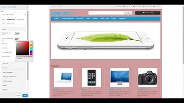 Live Theme Editor - Change colors, background images, fonts of OpenCart 2 theme