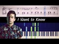 How to play I Want to Know by Tyler Joseph - ACCURATE Piano Part Tutorial