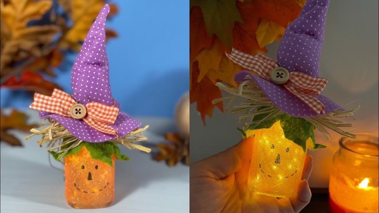 Tutorial con riciclo barattolo halloween