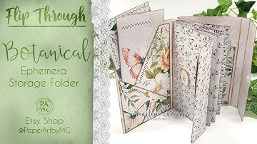Organize Your Ephemera Beautifully, DIY Botanical Storage Folio, Flip Through by PaperArtbyMC