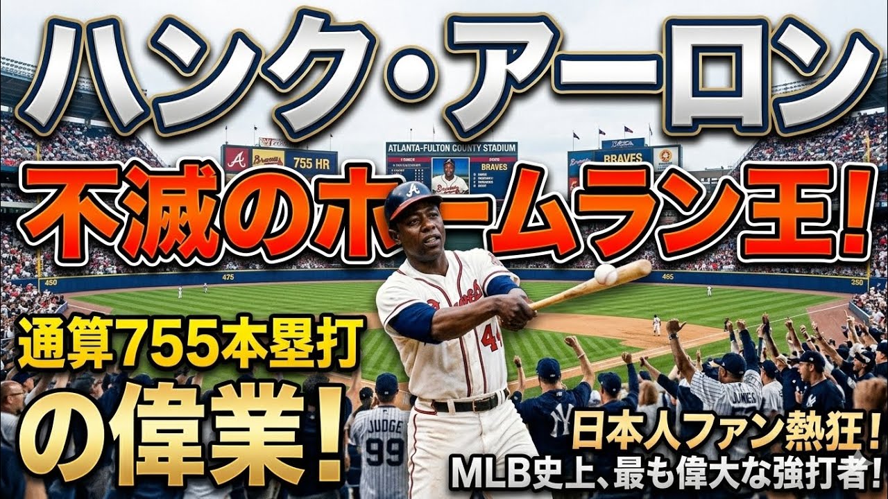 ハンク・アーロン｜不滅の755本塁打！メジャー史上最強の伝説 - YouTube