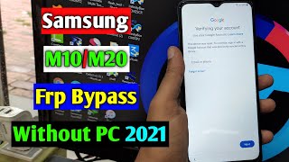 Samsung M10/M20 Frp Bypass/Reset Google Account Lock Android 10 | Samsung M10/M20 Frp Unlock | 2021