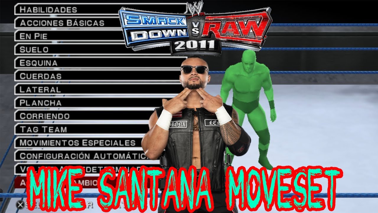 WWE SvR 2011 Mike Santana CUSTOM Moveset