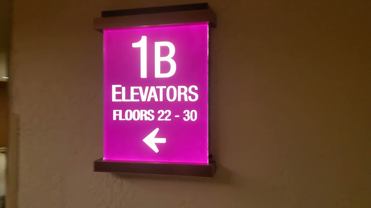 FAMOUS Modernized Otis Incline Traction Elevator HighRise at Luxor