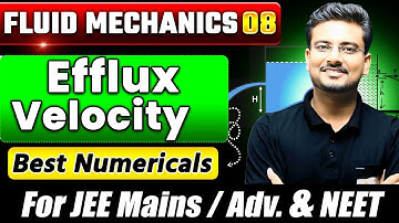 Efflux Velocity Fluids | Numerical | Fluid Mechanics Complete Playlist JEE | NEET #jee #neet #efflux