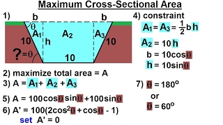 calculus 1: max-min problems (21 of 30) the maximum cross section
