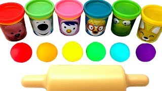 Pororo the Little Penguin Play-Doh Mold and Surprise Toys: Crong Eddie Loopy Petty Pobby 뽀로로 장난감