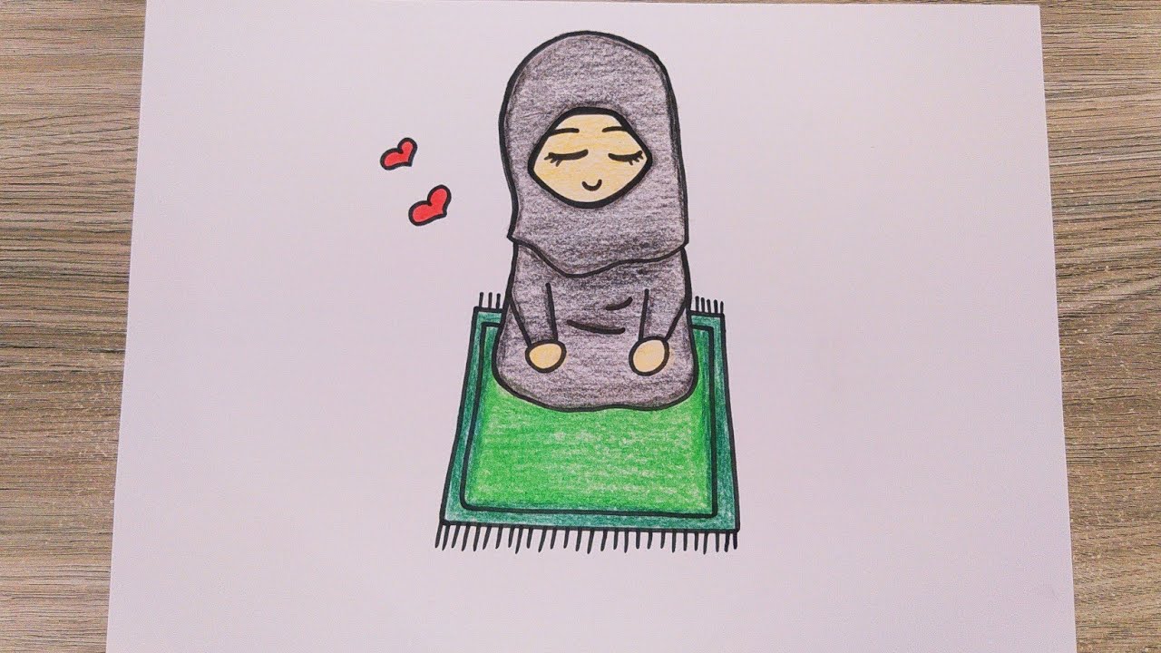 رسم للاطفال/رسم رمضان/رسم بنت محجبة/رسم بنت كيوت/ رسم سهل/رسم سهل للاطفال