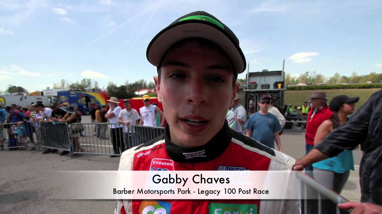 Gabby Chaves post-race at Barber