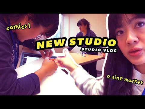 studio vlog | 👋🏼 A zine market, new studio, and comics! 🔥