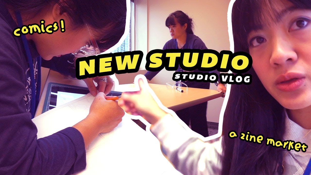 studio vlog | 👋🏼 A zine market, new studio, and comics! 🔥