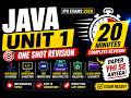 Java Unit 1 One Shot Revision🔥| Java Unit 1 in 20 Minutes ⏱️