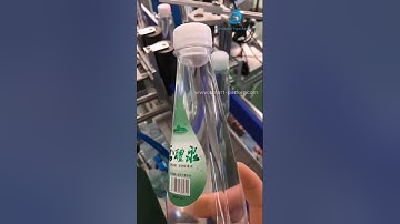 Automatic clone shape water bottle labeling machine label applicator line testing video