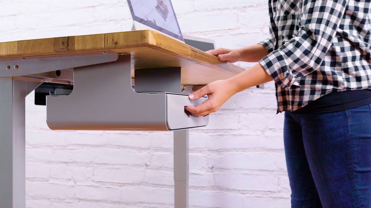 The Locking Under Desk Drawer With Shelf By Uplift Desk Youtube