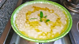 طريقة عمل الفاصوليا اللبنانية بالزيت | Lebanese white beans recipe
