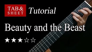 Beauty and the Beast - Fingerstyle Lesson   TAB