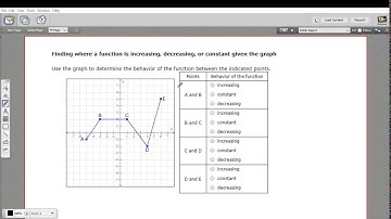 Finding where a function is increasing, decreasing, or constant given the graph