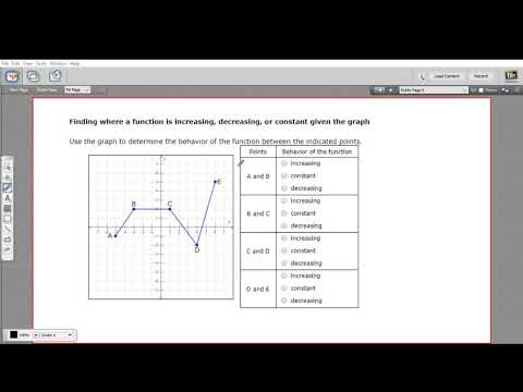 Finding where a function is increasing, decreasing, or constant given the graph