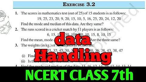 Q.3 | Data Handling Class 7 Ex 3.2 | Ncert Class 7 Maths Chapter 3 Exercise 3.2 | Class 7 Maths