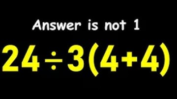 24÷3(4+4) | Slechts 1 op de 5 kan dit wiskundige probleem oplossen!