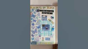 Cute blue colour journaling🧁✨#shorts#art#journal#ideas#pastelblue#diy