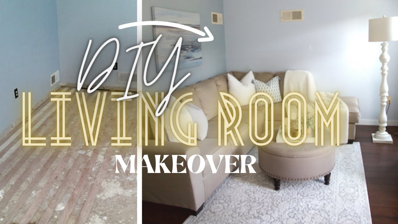 DIY SMALL LIVING ROOM MAKEOVER on a BUDGET - YouTube