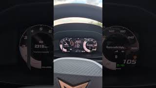 2026 Cupra Formentor 1.5 Tsi 150 Hp 2000 Devir - 105 KMH / Hız-Devir Oranı - RPM-KM/H 7 DSG