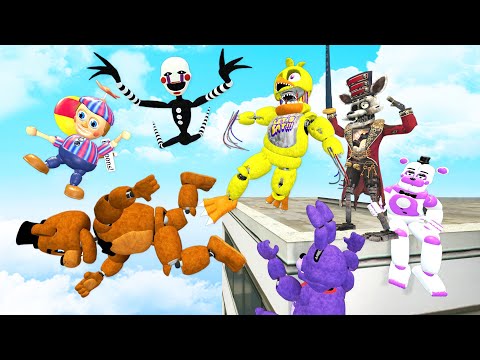 FNAF Аниматроники: Рэгдолл Прыжки и Падения [GMOD | Fedhoria] - Серия 66