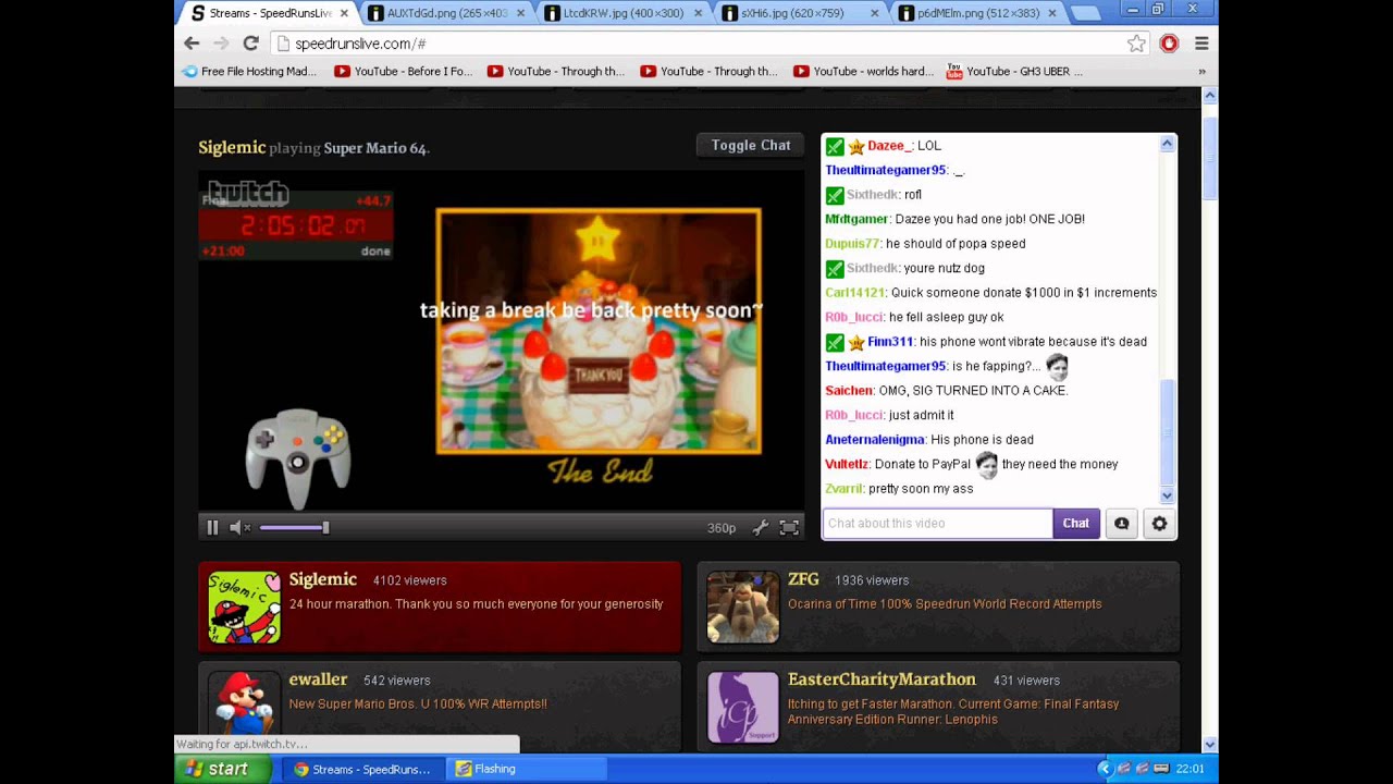 Siglemic sleeping in his 24 hour stream