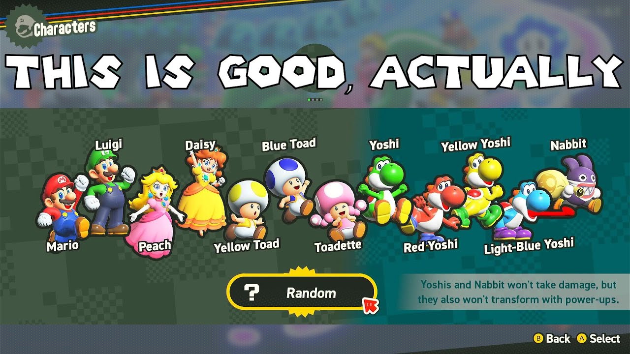 In Defense of Super Mario Bros. Wonder's Character Roster