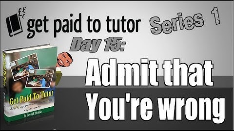 How to Admit That You