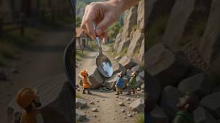 Massive Rockslide! Can they save the village? 🪨 #shorts #animation #3d