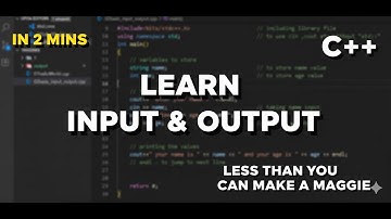 C++ for Beginners: Basic In (cin & cout) | Learn C++ Input & Output in 2 Mins |  coreprogrammingo6f