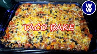 EASY Taco Bake Casserole🌮🧀 WW Friendly | Lightened Up Recipe |Weight Watchers-With Calories &amp; Macros